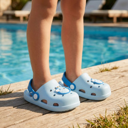 OZABI Pack 2 Paires Sabots Enfant EVA - Imperméable - Lanière Pivotante - Trous Ventilation - Décoration Fantaisie