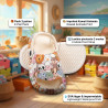 OZABI Pack 2 Paires Sabots Enfant EVA - Imprimé Animaux Kawaii - Lanière Pivotante - Fille Garçon