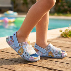 OZABI Pack 2 Paires Sabots Enfant EVA - Imprimé Animaux Kawaii - Lanière Pivotante - Fille Garçon