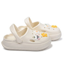 OZABI Sabot Enfant EVA Moelleux - 3 Pin's Décoratifs - Lanière Pivotante - Imperméable - Fille Garçon