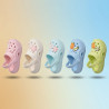 OZABI Sabot Enfant EVA Moelleux - 2 Pin's Décoratifs - Lanière Pivotante - Imperméable - Fille Garçon - Rose Beige Bleu Ciel Ble