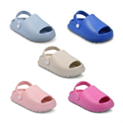 OZABI Sabot Claquette Enfant EVA - Bout Ouvert - Lanière Amovible - Semelle Crantée Antidérapante - Fille Garçon