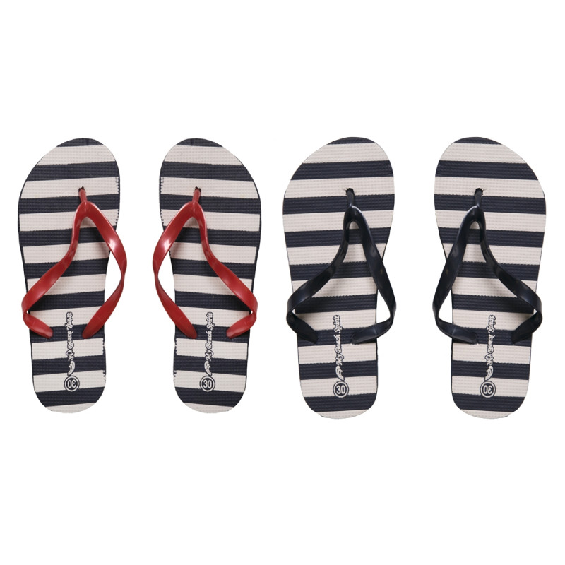 Tongs Fille rayures Lot de 2