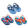 OZABI Tongs Enfant Pack 3 Paires - Motifs Fantaisie - Bande Élastique Maintien - Antidérapant - Fille Garçon - Tailles 24 à 29