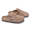 OZABI Sabot Fermé Enfant Suédine - Semelle Liège Caoutchouc - Doublure Velours Mousse - Boucle Métal Ajustable - Mixte