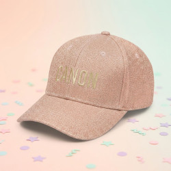 OZABI – Lot de 2 Casquettes Pailletées Femme Lurex – Broderie Message Fantaisie – Fermeture Scratch Réglable – 100% Polyester –