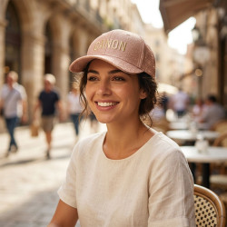 OZABI – Lot de 2 Casquettes Pailletées Femme Lurex – Broderie Message Fantaisie – Fermeture Scratch Réglable – 100% Polyester –