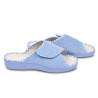 OZABI, Mule Femme Eponge Scratch Ajustable Bout Ouvert, Fabriquee en Espagne, Semelle Caoutchouc Antiderapante, Passepoil Vichy
