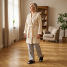OZABI, Mule Femme Mesh Microperfore Scratch Ajustable Bout Ouvert, Fabriquee en Espagne, Double Respirabilite Tige et Semelle