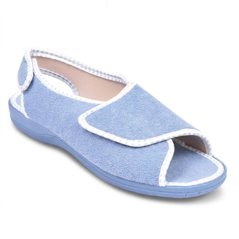 OZABI, Pantoufle Sandale Femme Eponge Double Scratch Bout Ouvert, Fabriquee en Espagne, Semelle Caoutchouc Antiderapante