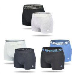 Quiksilver – Lot de 2 Boxers Homme – Comfort Cotton Stretch – Sous-vêtements Confort & Sport – Ceinture Élastique Siglée