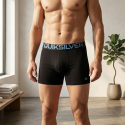 Quiksilver – Lot de 2 Boxers Homme – Comfort Cotton Stretch – Sous-vêtements Confort & Sport – Ceinture Élastique Siglée