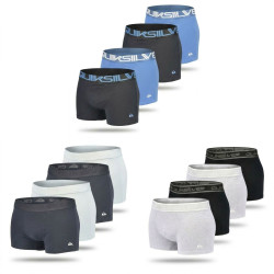 Quiksilver – Lot de 4 Boxers Homme – Confort Coton Stretch – Sous-vêtements Confort & Sport – Ceinture Élastique Siglée