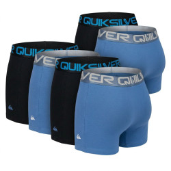 Quiksilver Boxers Homme Pack de 6 Ceinture Elastique Large Logo Tisse Coton Stretch 95% Sous Vetements Homme Lot 6 Boxers Sport