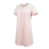 OZABI Pack de 2 Chemises de Nuit Femme Manches Courtes Dentelle Col Boutonné Uni & Imprimé Fantaisie 80% Coton 20% Polyester