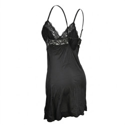 Pack de 2 Nuisettes Femme Satin & Dentelle – Lingerie Nuit Sexy Romantique – Cadeau Saint-Valentin Idéal – Tailles M à XL