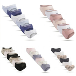 Pack de Culottes Femme Coton – Lot de 6 Culottes Confortables Taille Basse – Sous Vetement Femme Doux Respirant
