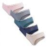 OZABI - Lot 5 Culottes Femme Coton Taille Basse Mini - Liseré Dentelle & Nœud Satin - Multicolore M à XXL