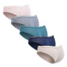 OZABI - Lot 5 Culottes Femme Coton Taille Basse Mini - Liseré Dentelle & Nœud Satin - Multicolore M à XXL