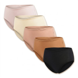 OZABI - Lot 5 Culottes Femme Coton Coupe Midi - Confort Quotidien Multicolore - S à XXL