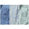 OZABI Pack 3 Pyjamas Courts Homme Coton Majoritaire, T-Shirt Col Henley 2 Boutons Poche Imprimée Manches Courtes, Short Taille É