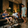 OZABI Pack 3 Pyjamas Courts Homme Coton Majoritaire, T-Shirt Col Henley 2 Boutons Poche Imprimée Manches Courtes, Short Taille É