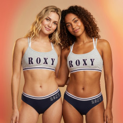 ROXY - Lot 2 Ensembles Lingerie Fille Licence Officielle - Brassière + Culotte 96% Coton Élasthanne - Surf & Beach Style