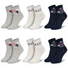 ROXY Chaussettes Fille Quarter Pack de 6 - Coton Respirant