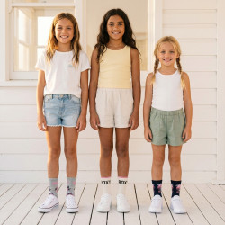 ROXY Chaussettes Fille Quarter Pack de 6 - Coton Respirant