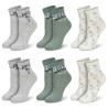 ROXY Chaussettes Fille Quarter Pack de 6 - Coton Respirant