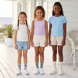 ROXY Chaussettes Fille Quarter Pack de 6 - Coton Respirant