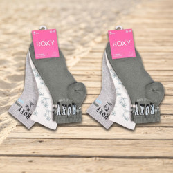 ROXY Chaussettes Fille Quarter Pack de 6 - Coton Respirant