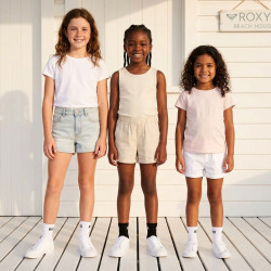 ROXY Chaussettes Fille Quarter Pack de 6 - Coton Respirant