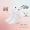 ROXY Chaussettes Fille Quarter Pack de 6 - Coton Respirant