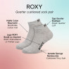ROXY Chaussettes Fille Quarter Pack de 6 - Coton Respirant