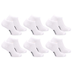 ROXY Chaussettes Fille Sneaker Pack de 6 (Lot) - Coton Respirant, Semelle Éponge Rembourrée, Tige Basse Discrète, Logo Roxy