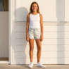 ROXY Chaussettes Fille Sneaker Pack de 6 (Lot) - Coton Respirant, Semelle Éponge Rembourrée, Tige Basse Discrète, Logo Roxy