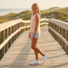 ROXY Chaussettes Fille Sneaker Pack de 6 (Lot) - Coton Respirant, Semelle Éponge Rembourrée, Tige Basse Discrète, Logo Roxy