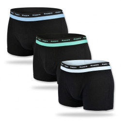 KAPPA Boxers Homme Lot de 3, 100% Coton, Ceinture Élastique Siglée Kappa, Coloris Assortis, Tailles M à XXL