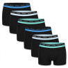 KAPPA Boxers Homme Lot de 6 (2 Packs de 3), 100% Coton, Ceinture Élastique Siglée Kappa, Coloris Assortis, Tailles M à XXL