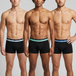 KAPPA Boxers Homme Lot de 6 (2 Packs de 3), 100% Coton, Ceinture Élastique Siglée Kappa, Coloris Assortis, Tailles M à XXL