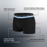 KAPPA Boxers Homme Lot de 6 (2 Packs de 3), 100% Coton, Ceinture Élastique Siglée Kappa, Coloris Assortis, Tailles M à XXL