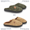 OZABI Pack 2 Paires Mules Homme Velours Côtelé Doublure Éponge Semelle Épaisse