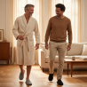 OLIVER GRANT PARIS Pantoufles Mules Homme Pack 2 Paires Tige Côtelée Semelle Mousse