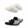 CXL by Christian Lacroix Pantoufles Mules Femme Pack 2 Paires Col Fourrure Tige Chinée Tweed