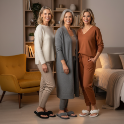 INFINITIF PARIS Pantoufles Tongs Éponge Femme Pack 3 Paires Entre-Doigts Matelassé