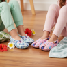 OZABI Pack 2 Paires Chaussons Fille Disney Stitch et Reine des Neiges Fourrés Doublure Fourrure Semelle Antidérapante ABS