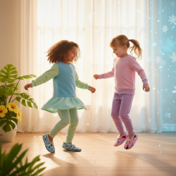 OZABI Pack 2 Paires Chaussons Fille Disney Stitch et Reine des Neiges Fourrés Doublure Fourrure Semelle Antidérapante ABS