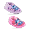 OZABI Pack 2 Paires Chaussons Fille Disney Stitch et Angel Fourrés Doublure Éponge Semelle Antidérapante ABS