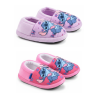 OZABI Pack 2 Paires Chaussons Fille Disney Stitch et Angel Fourrés Doublure Éponge Semelle Antidérapante ABS